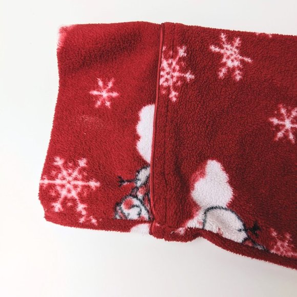 LaSenza Girl Red Christmas Bathrobe with Snowman and Snowflakes Medium - Picture 10 of 17